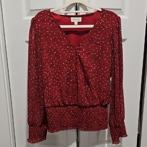Meraki Red Blouse